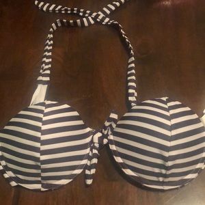 BooHoo Striped Bikini Top